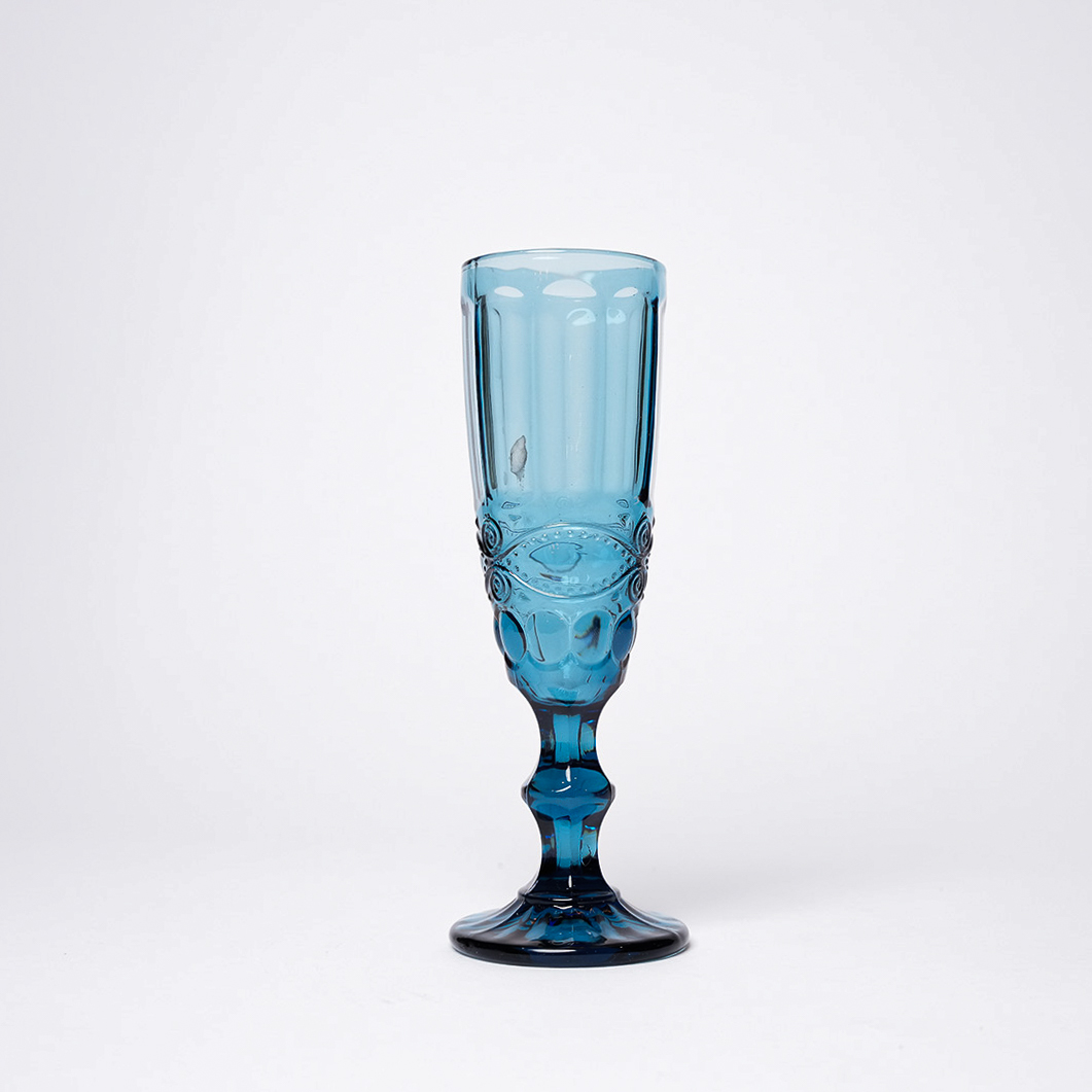 Francelise Blue Champagne Glass