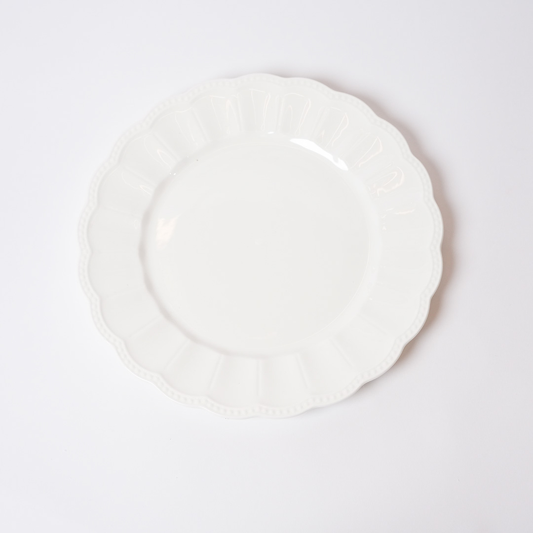 10.5 inch dinner plate-Michelle White Collection