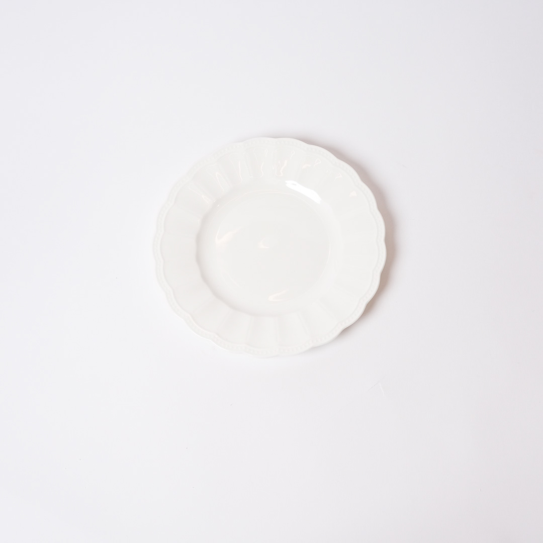6.5 inch bread plate-Michelle White Collection