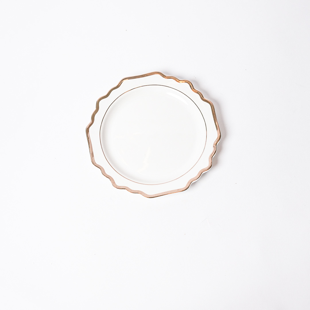 6.5 inch bread plate-Divine White Collection