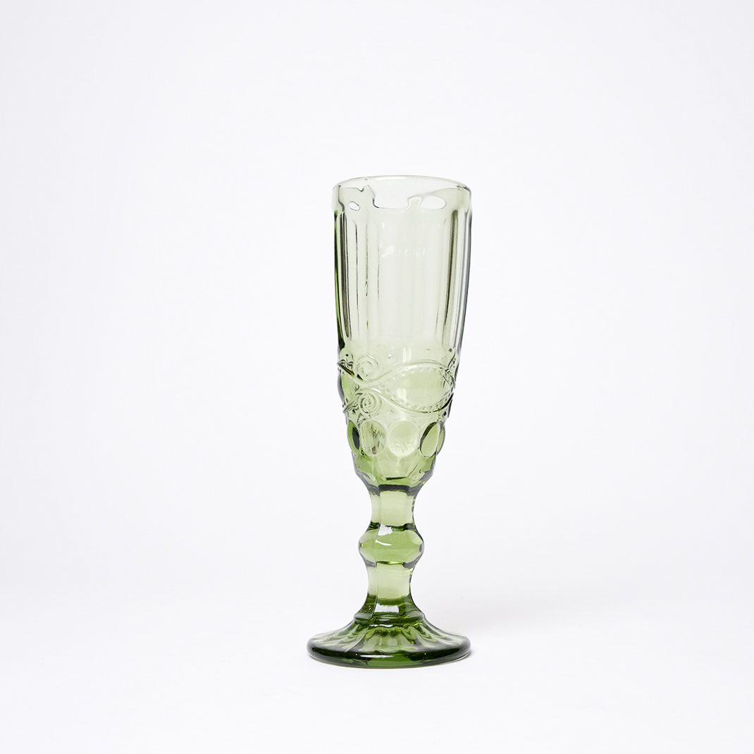Francelise Green Champagne Glass