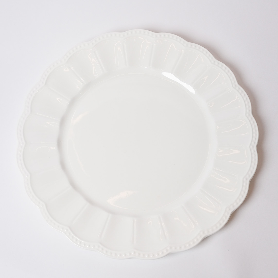 12 inch charger plate-Michelle White Collection