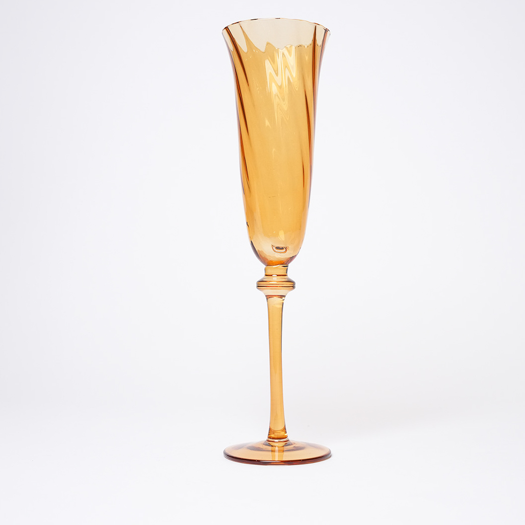 Elara Amber Champagne Glass