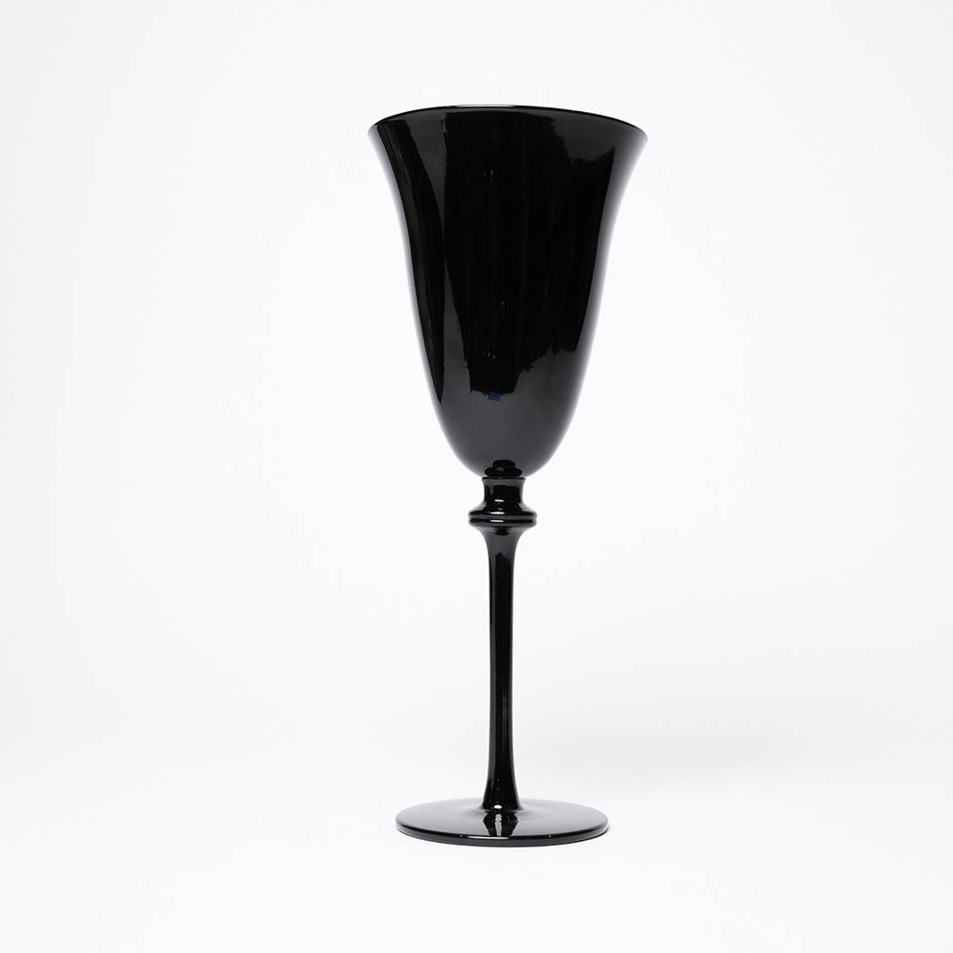 Sacra Black White Wine Glass