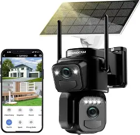 Caméra WiFi Solaire 4G Double Objectif 360°