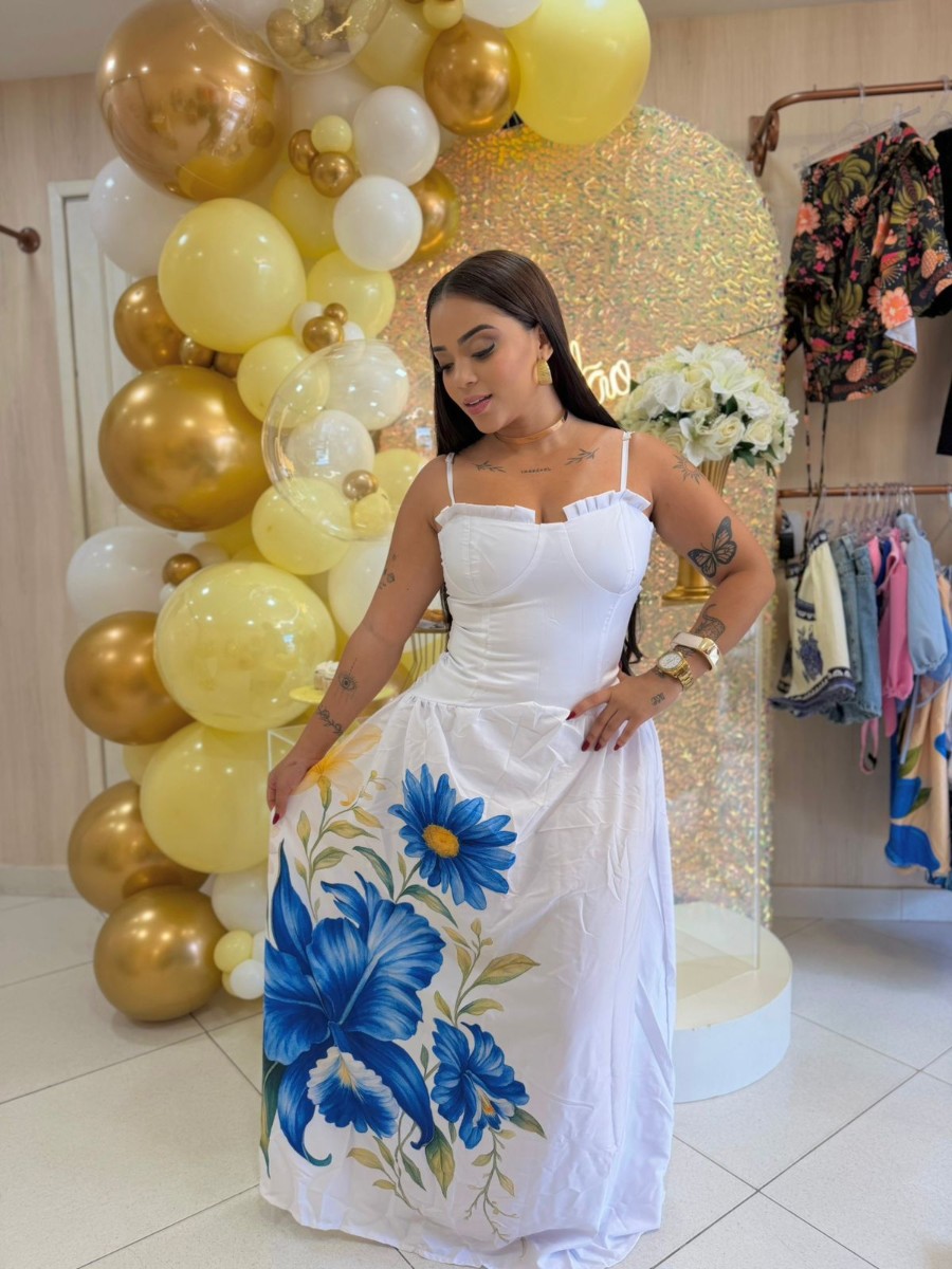 Vestido Floral Azul Serenity