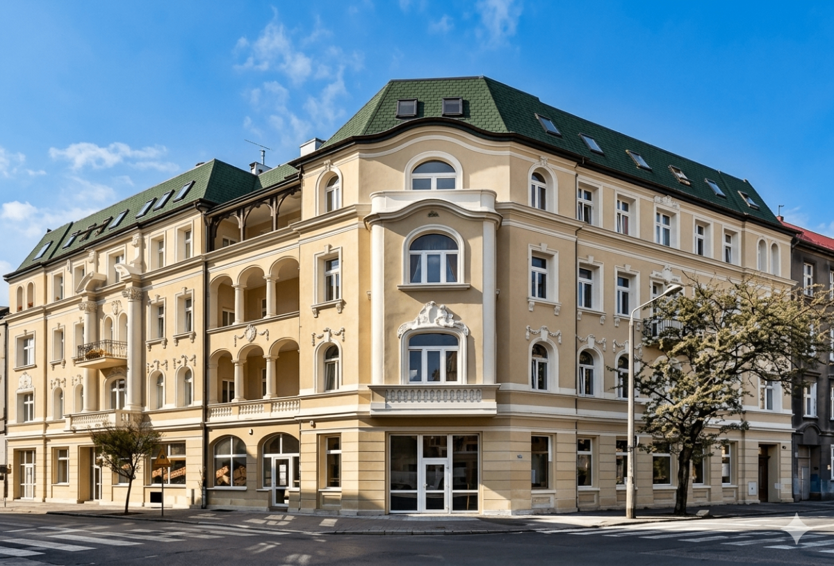 Villa Kwiatowa – fasada kamienicy, ul. Pomorska 35 Bydgoszcz