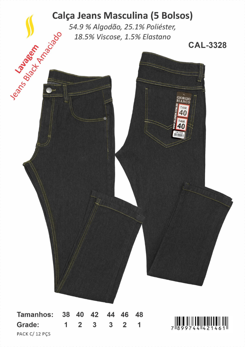 Calça Black Jeans Giorgio Bianco CAL-3328