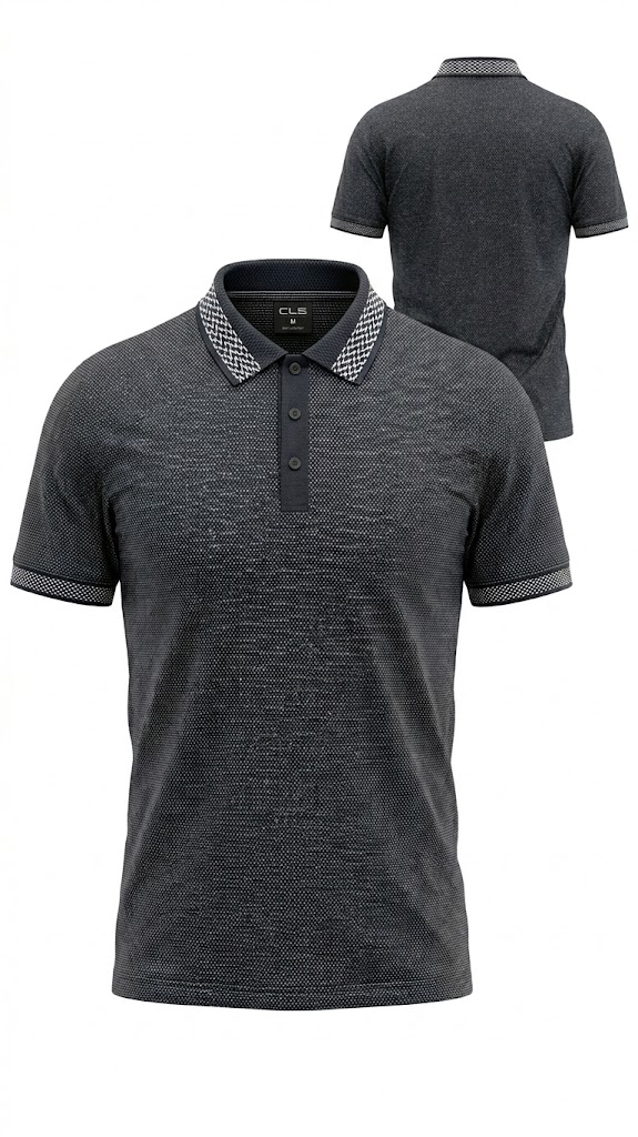 Polo Sofisticada Cinza