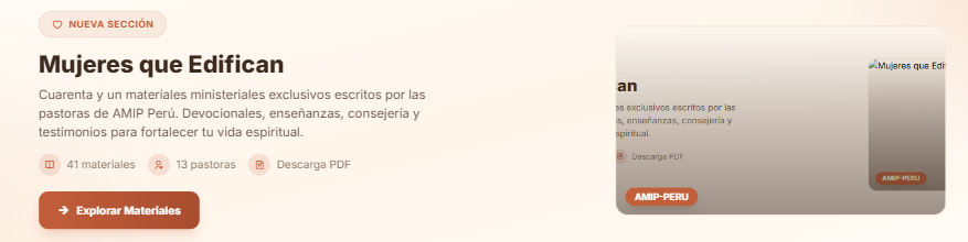 Mujeres que Edifican AMIP Perú