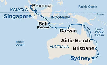 Cruise route map