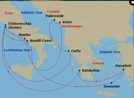 Cruise route map