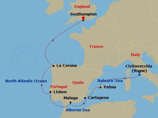 Cruise route map