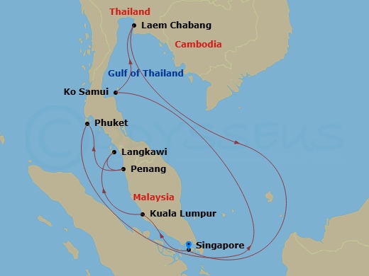 Cruise route map