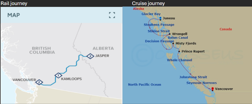 Cruise route map