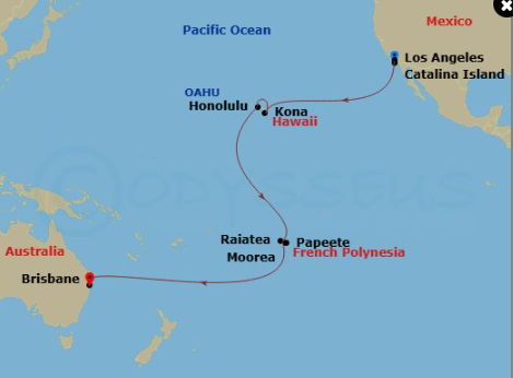 Cruise route map