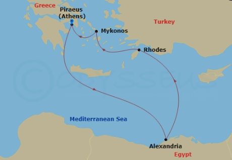 Cruise route map