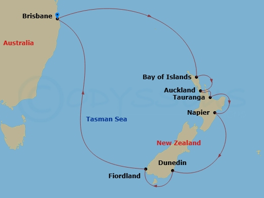 Cruise route map