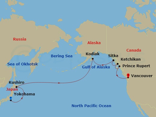 Cruise route map
