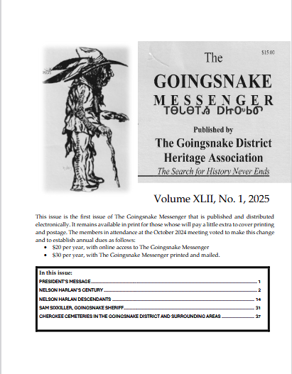 The Goingsnake Messenger — Vol. 42, No. 1 Cover