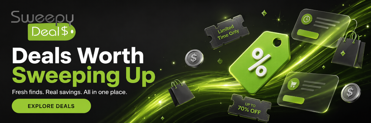 Sweepy Deals Banner Dark