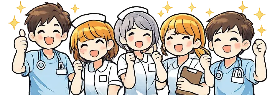転職に成功して喜ぶ看護師たん