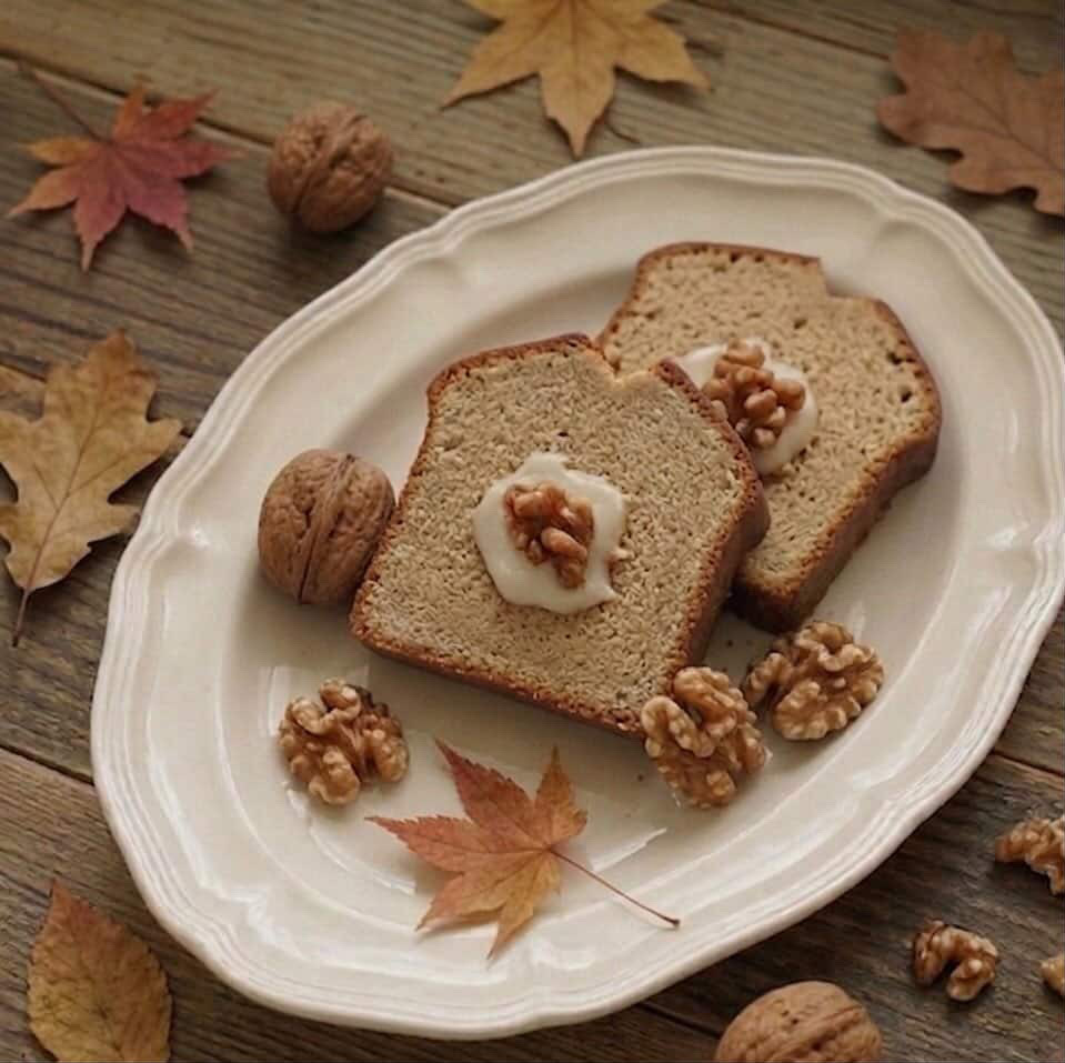 くるみとキャラメルのパウンドケーキ