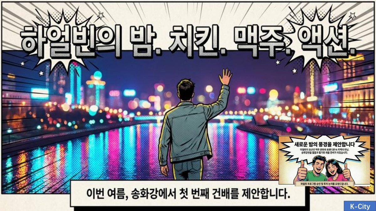 하얼빈의 밤. 치킨. 맥주. 액션. - 이번 여름, 송화강에서 첫 번째 건배를 제안합니다