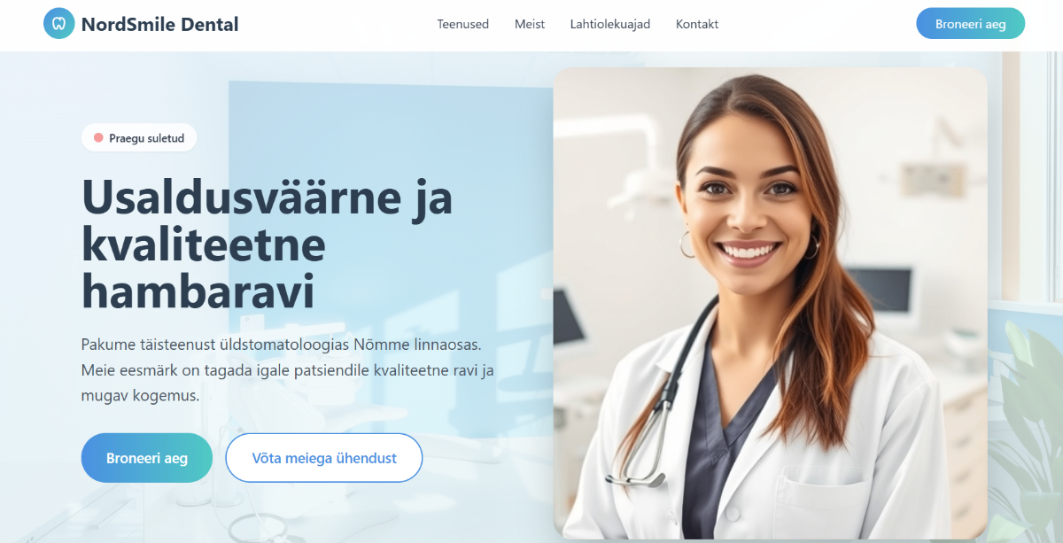 NordSmile Dental — professional dentists business website showcase
