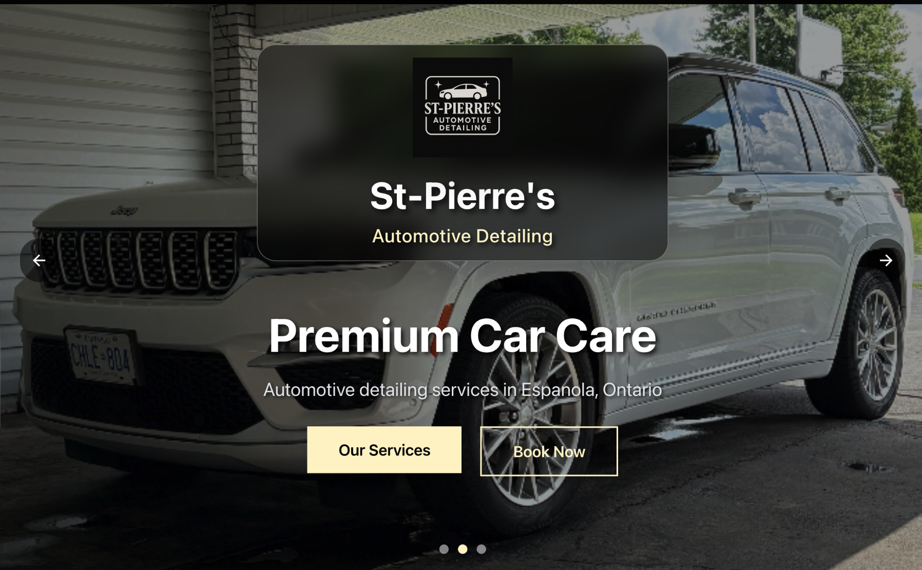 St-Pierre's Detailing website design