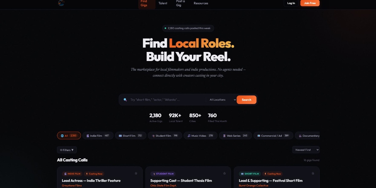 IndieCastCall Website
