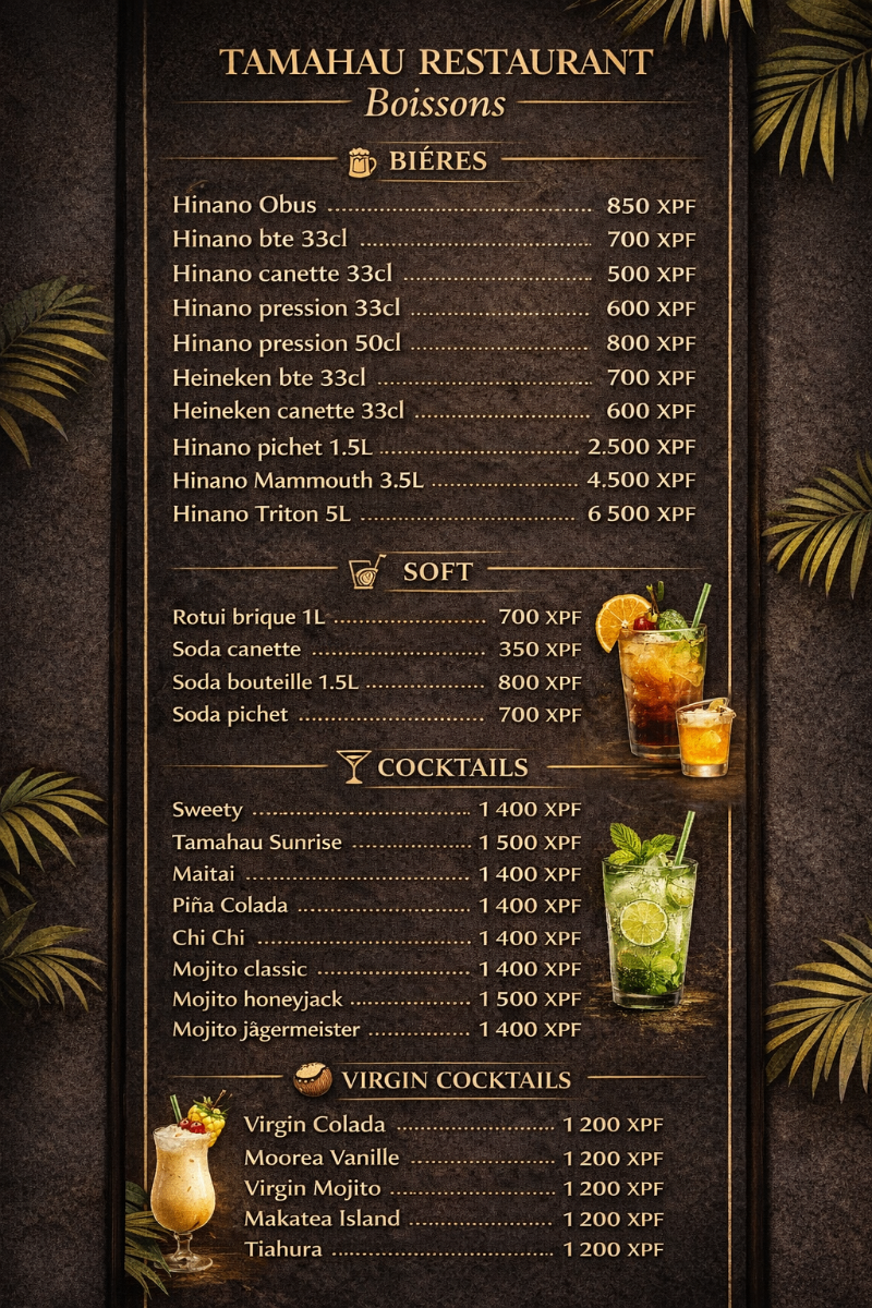 Boissons & Cocktails