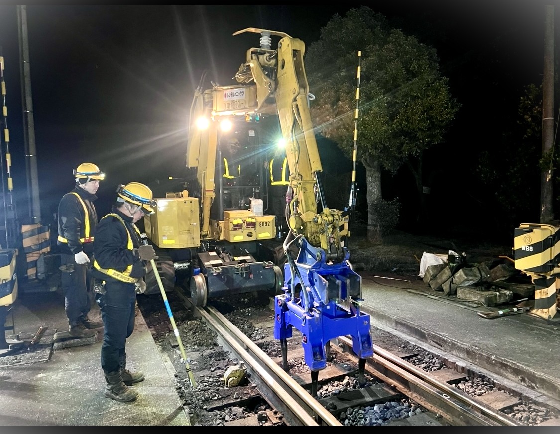 軌道工事の様子