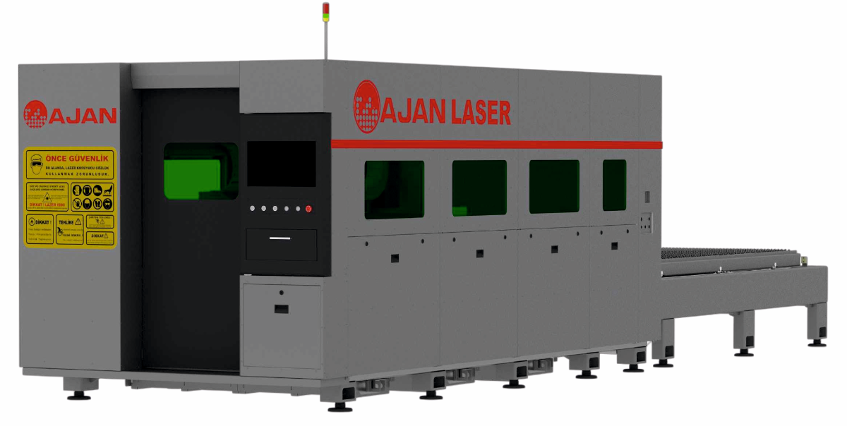 Ajan Fiber Lazer Kesim Makinesi - Kapalı Kabin
