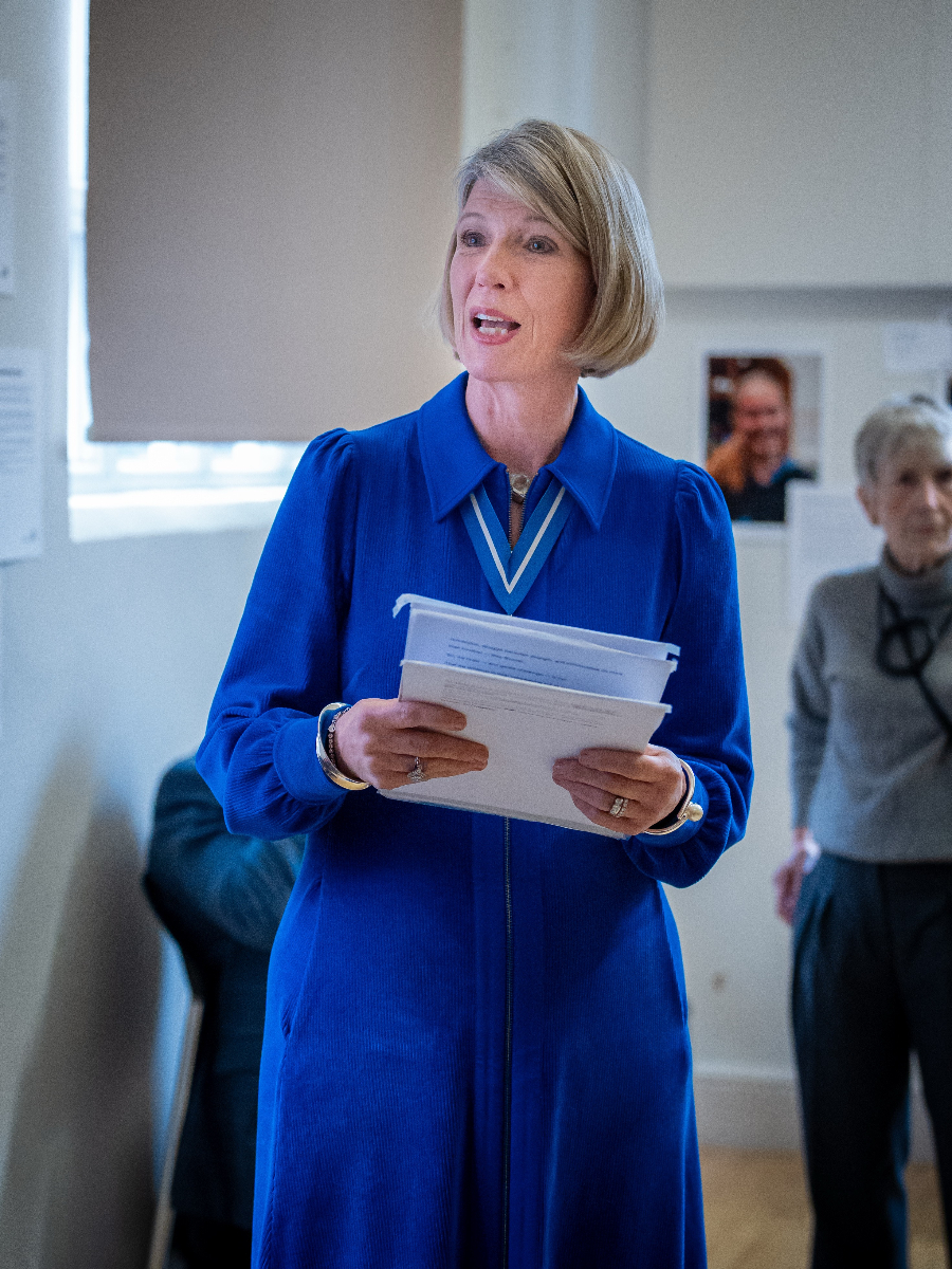 Pippa Kirkbride speaking at event