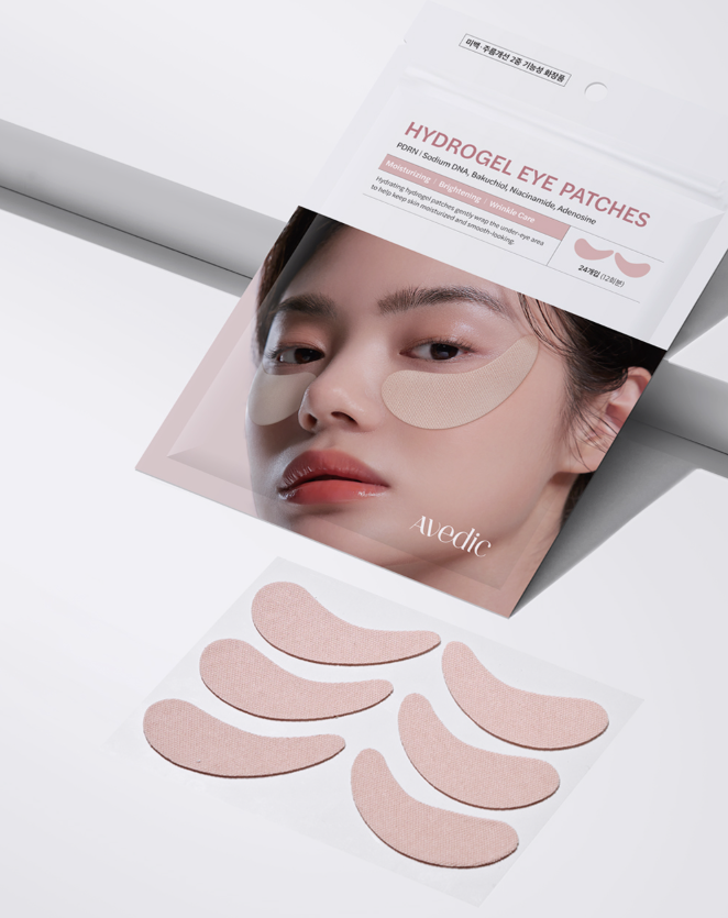 Moisture bomb eye patch application showing intensive hydration effects