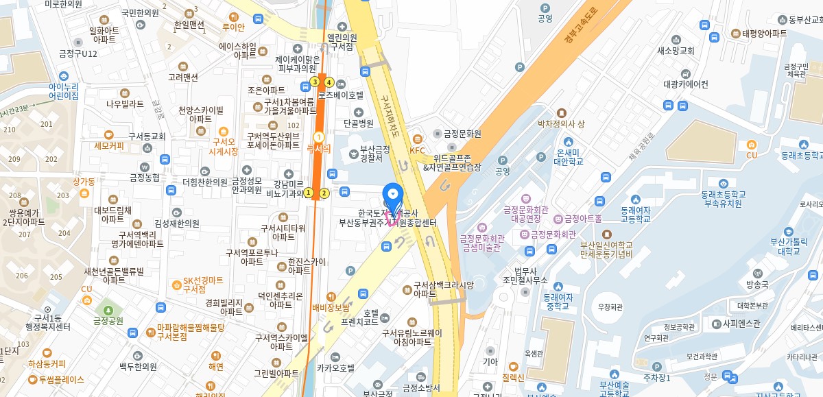 부산 본사 위치 지도