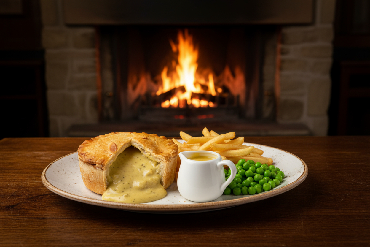 Chicken Madras Pub Pie