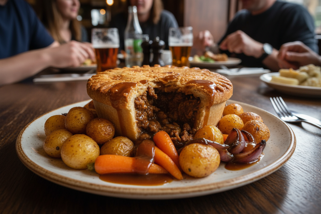Beef Bourguignon Pub Pie