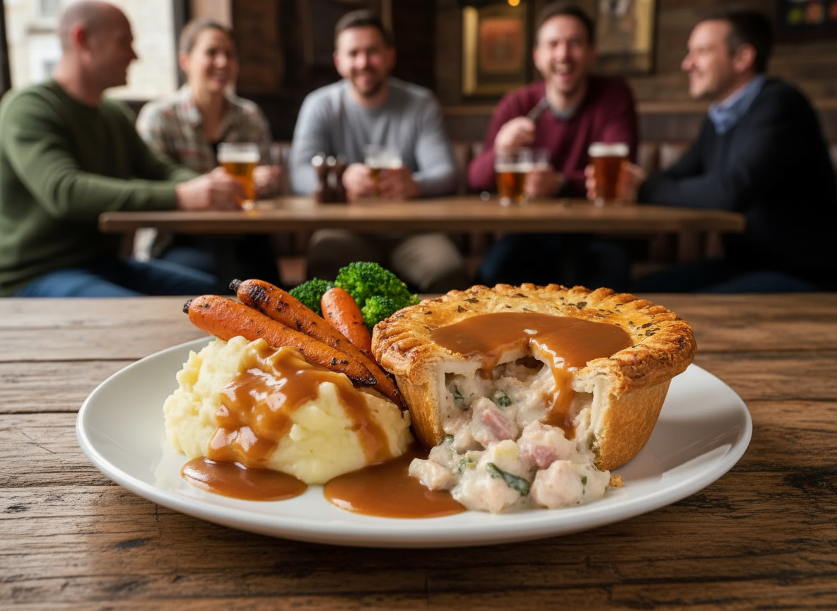 Rabbit and Bacon Pub Pie