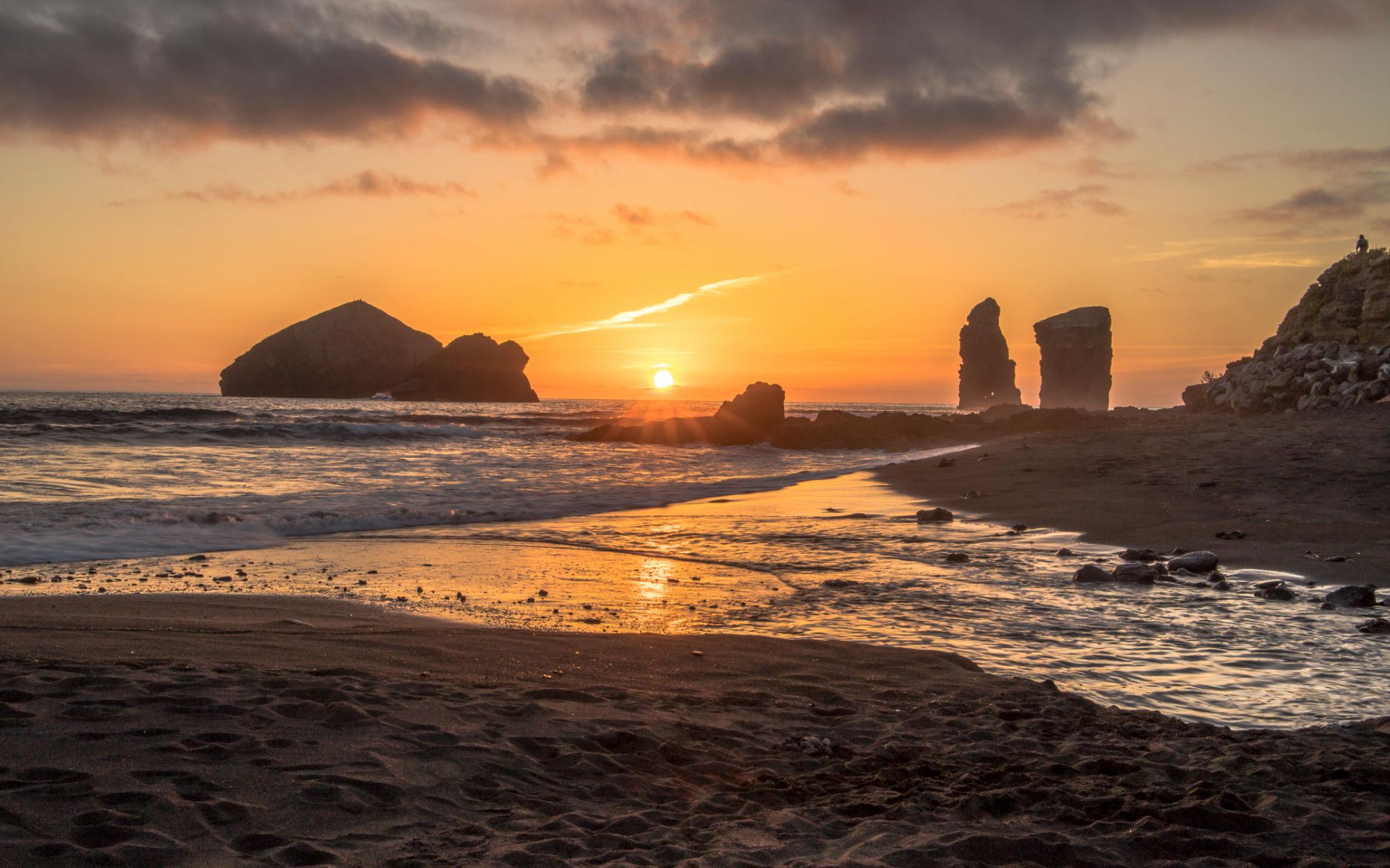 Mosteiros — Dramatic Sunset Coast