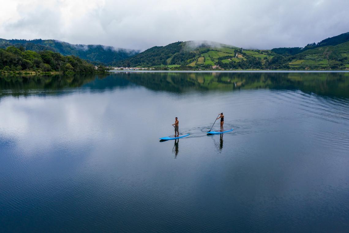 Stand-Up Paddleboarding at Sete Cidades