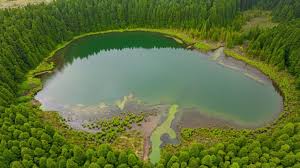 Sete Cidades village inside the crater