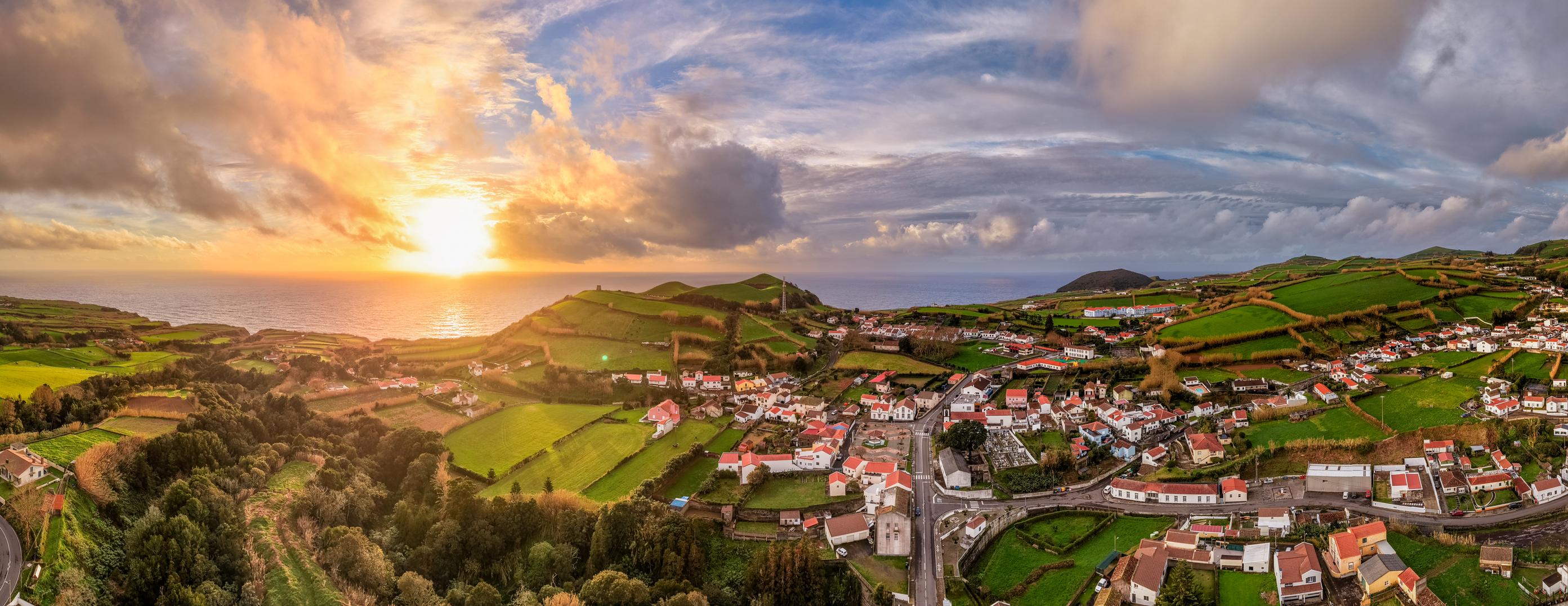 Ginetes Village from the Sete Cidades Caldera