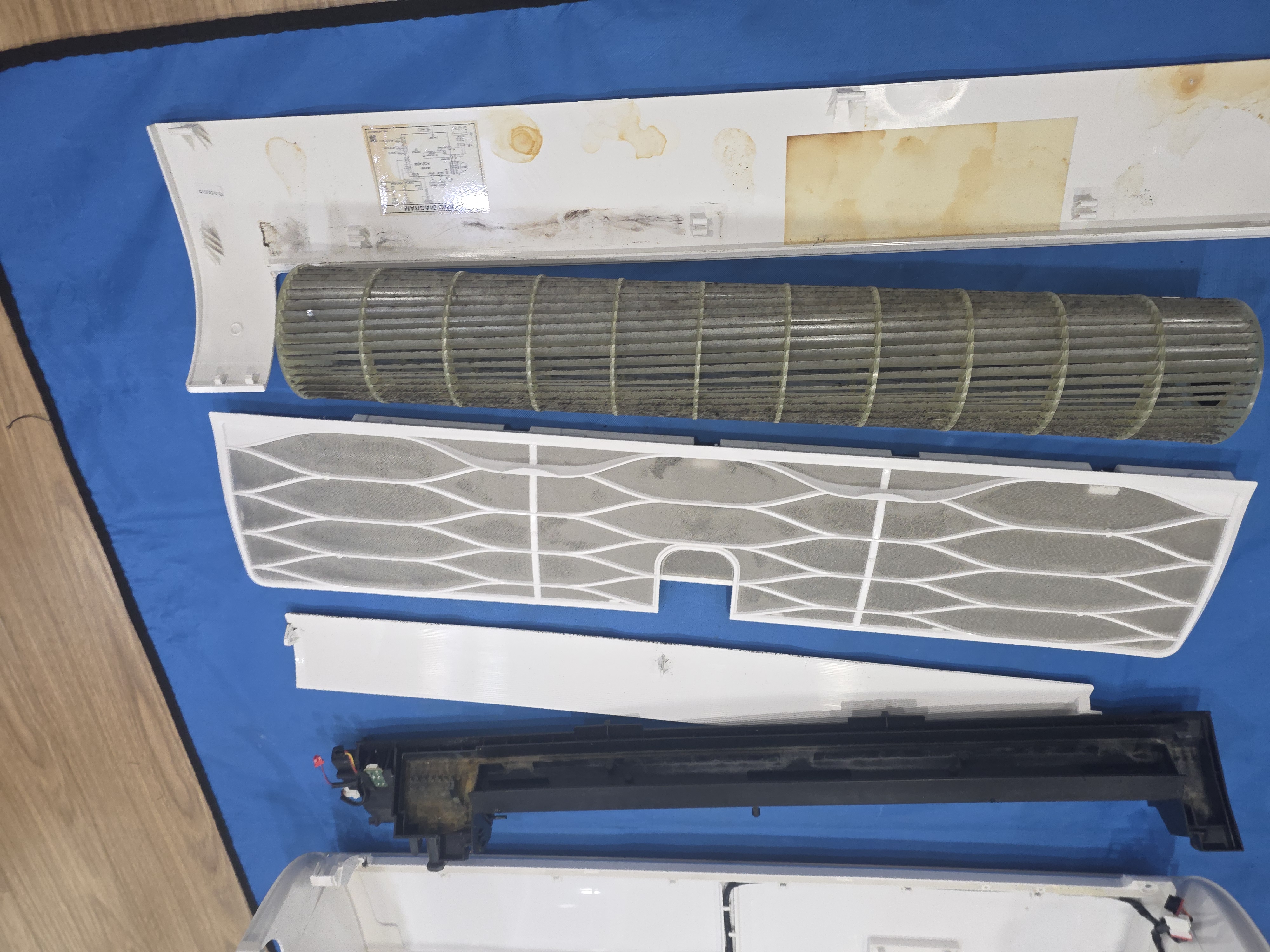 벽걸이 에어컨 완벽 세척 세척 전