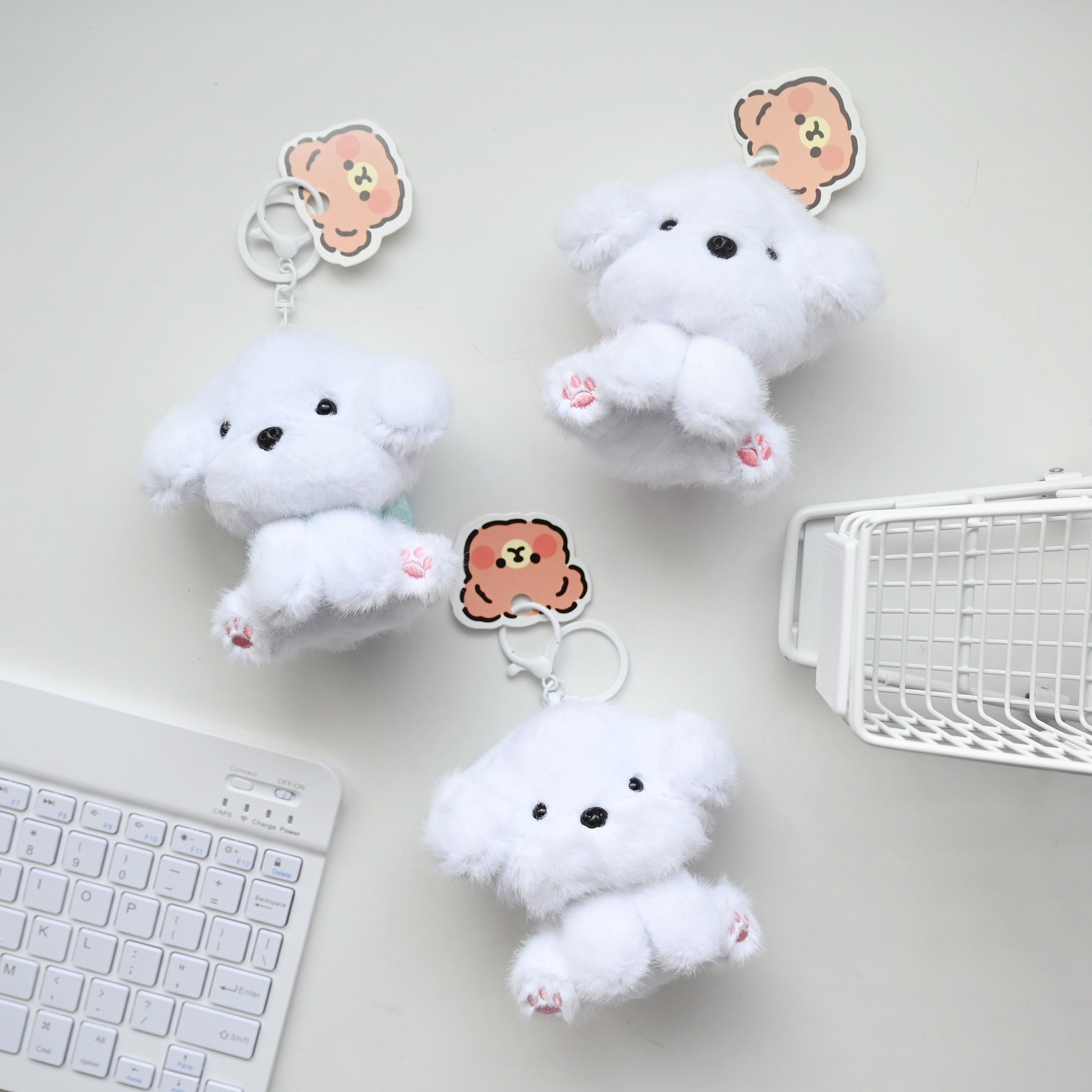 리본을 단 인형 3종(8cm*9cm)-랜덤발송 2
