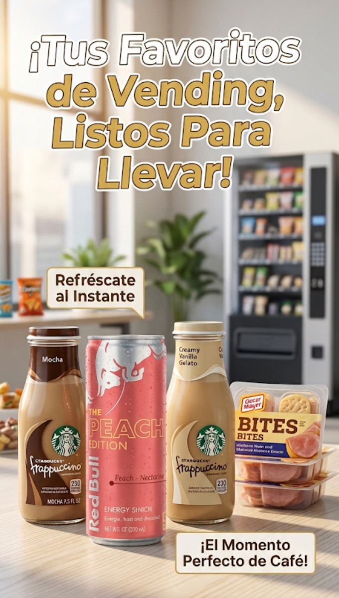 Fresh snacks and drinks stocked in HaHa vending machine