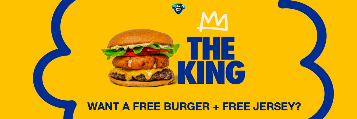 The King - Want a free burger + free jersey?