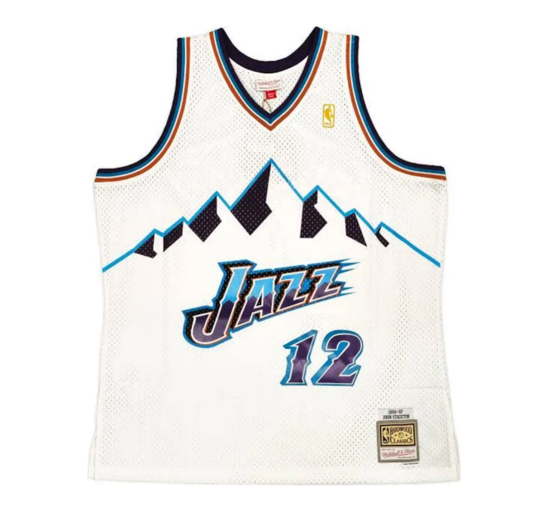 John Stockton White Jersey