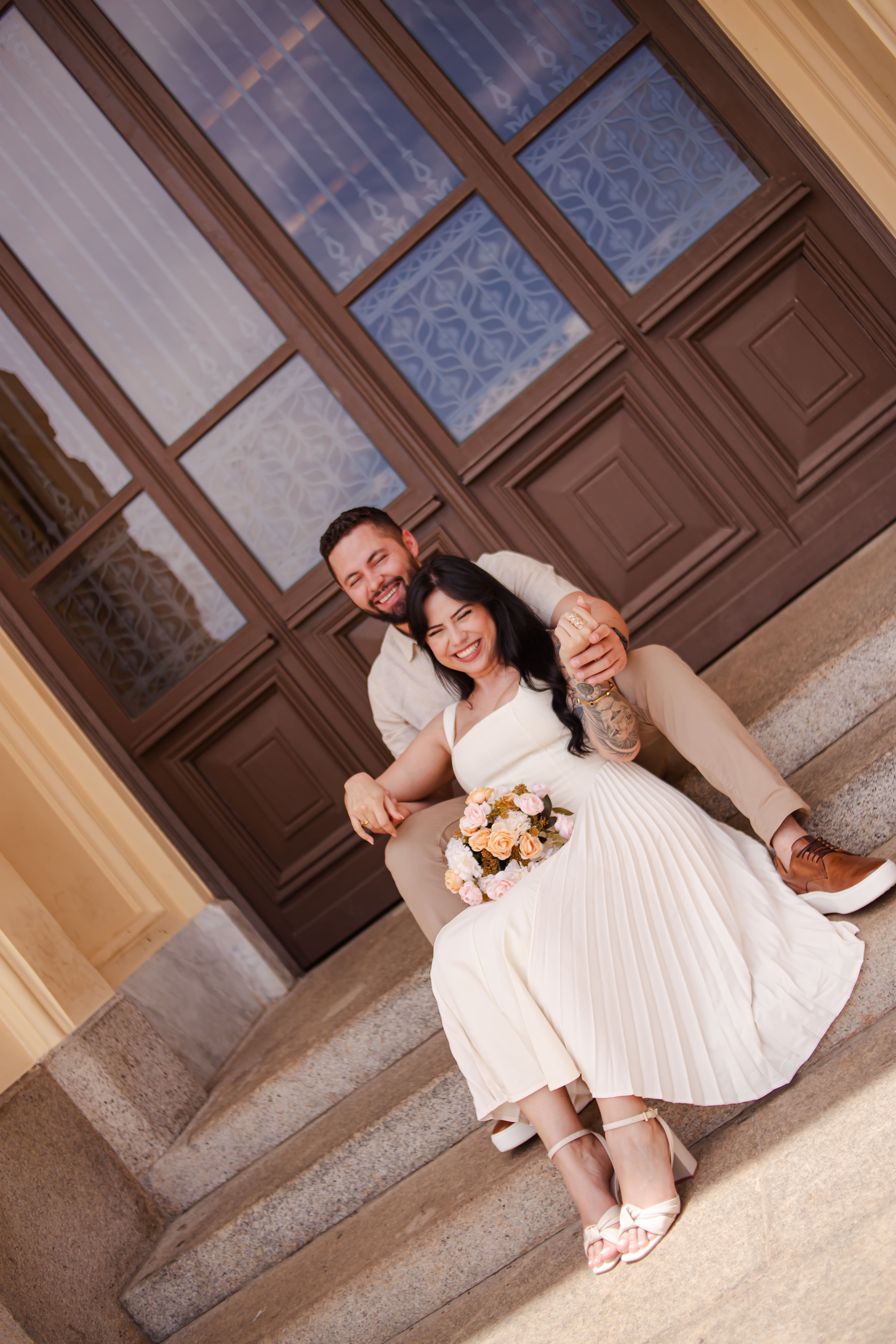 Ensaio pré-wedding no jardim